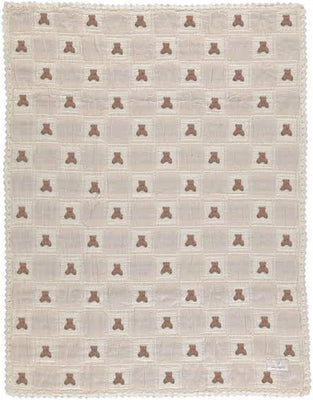 Bebe Organic Teddy Bear Blanket - Sand Teddy Patchwork