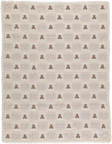Bebe Organic Teddy Bear Blanket - Sand Teddy Patchwork