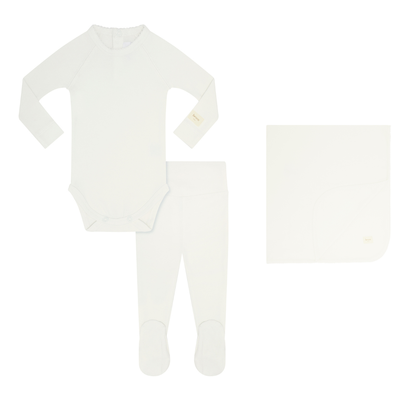 Heven Baby Two Piece Layette Set - Ivory