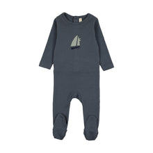 Load image into Gallery viewer, Lilette Nautical Graphic Footie - Off Navy