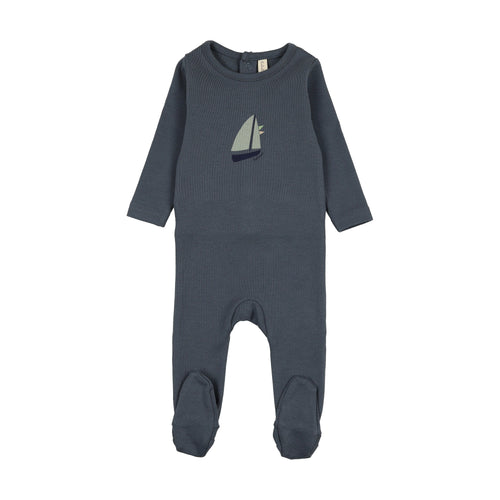 Lilette Nautical Graphic Footie - Off Navy