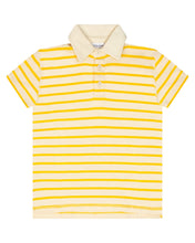 Load image into Gallery viewer, Little Parni Wide Striped Boys Polo (K615) - Yellow/Ivory