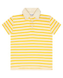 Little Parni Wide Striped Boys Polo (K615) - Yellow/Ivory