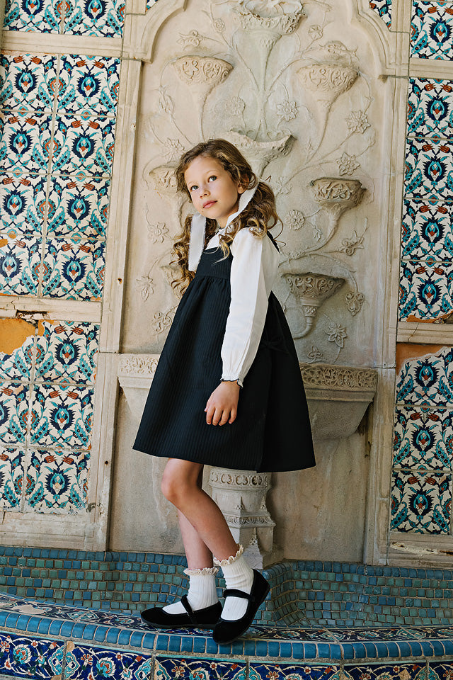 Lil Legs Jacquard Dress - Black