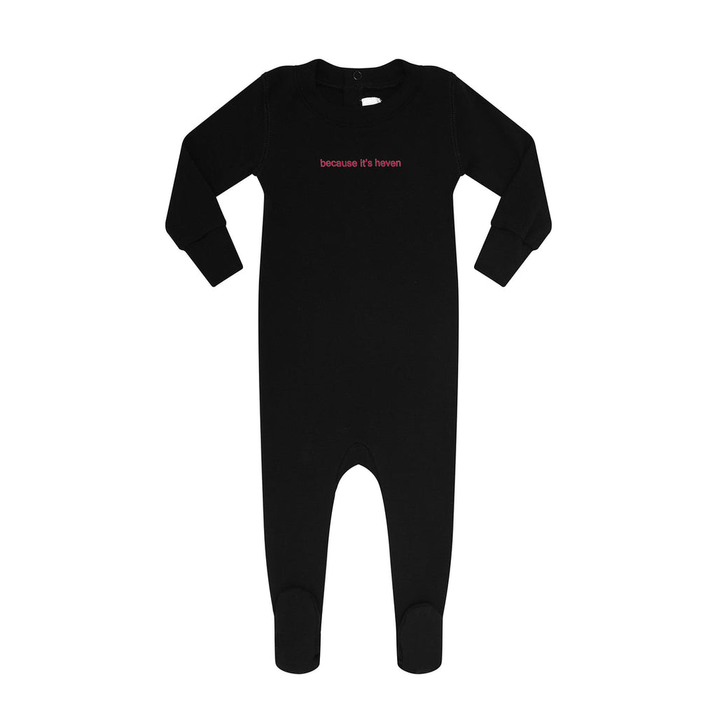 Heven Because It's Heven Footie - Black/Pink (PJ17)