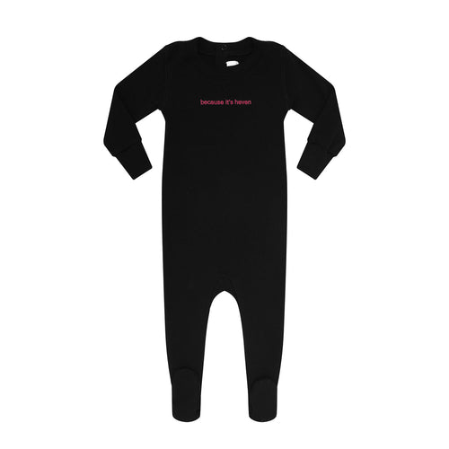 Heven Because It's Heven Footie - Black/Pink (PJ17)