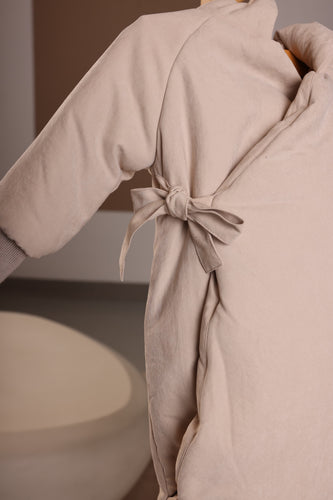 Mantel One Piece Suede Side Wrap Bunting - Beige