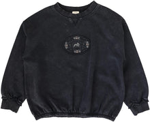 Load image into Gallery viewer, Lil Legs Stitch Studio Girls Sweatshirt - Off Black