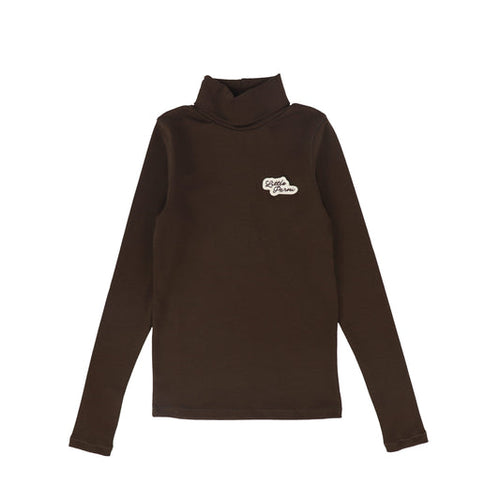 Little Parni Solid Turtleneck (K712) - Brown