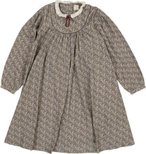 Load image into Gallery viewer, Lil Legs Home Garden Laced Trimmed Dress - Oxford Tan Print