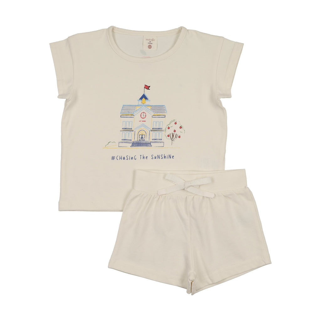 Lil Legs House Marled Set Boy - Cream