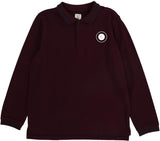 Lil Legs Double Stripe Polo - Deep Burgundy