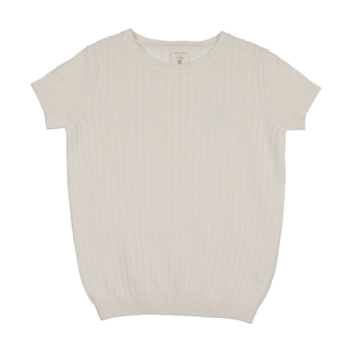 Lil Legs Knit Crew Neck Sweater - Cream