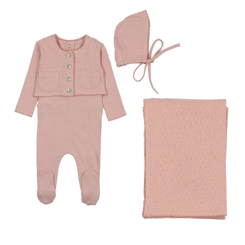 Bee & Dee Perfect Pointelle 3PC Set - Rose