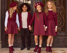 Load image into Gallery viewer, Little Parni Boys Patch Cardigan (K562) - Burgundy