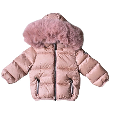 Colmar Baby Down Jacket With Fur - Vintage Rose'