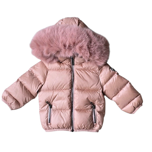 Colmar Baby Down Jacket With Fur - Vintage Rose'