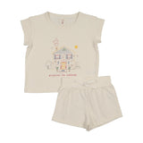 Lil Legs House Marled Set Girl - Cream