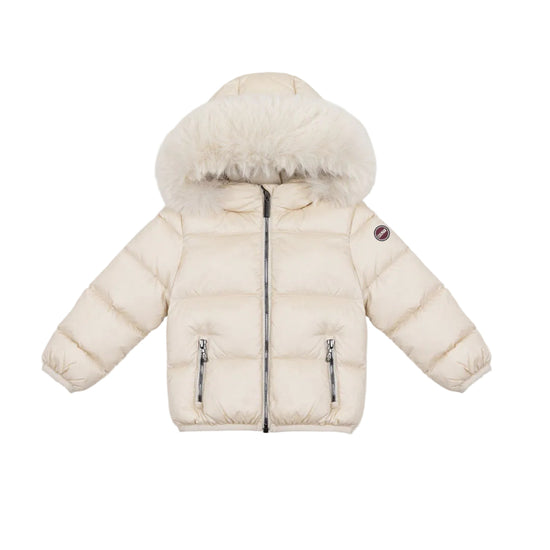 Colmar Baby Down Jacket With Fur - Nude