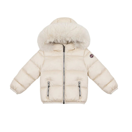 Colmar Baby Down Jacket With Fur - Nude
