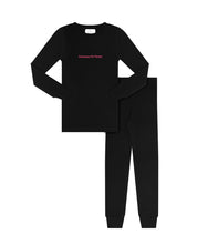 Load image into Gallery viewer, Heven Because It's Heven Pajamas - Black/Pink (PJ16)