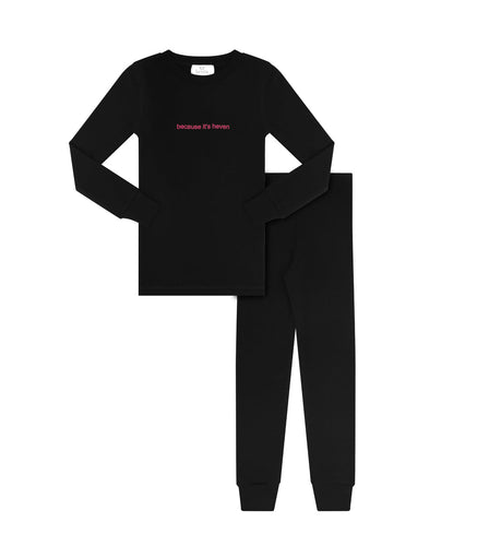 Heven Because It's Heven Pajamas - Black/Pink (PJ16)