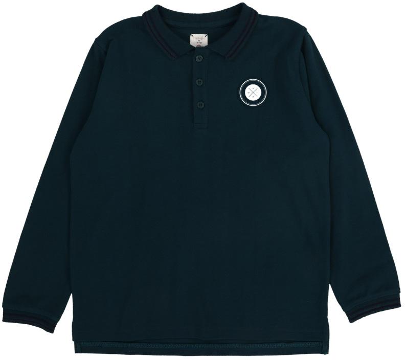 Lil Legs Double Stripe Polo - Deep Teal