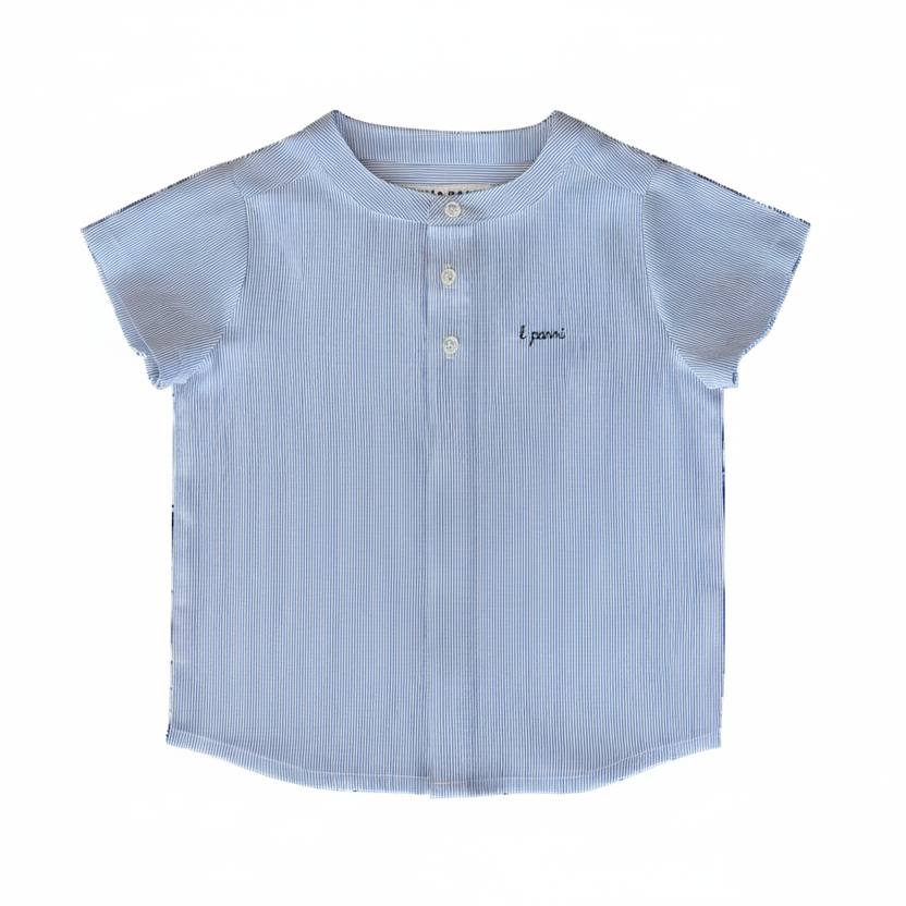 Little Parni Boys Striped Shirt (K651) - Navy Blue