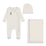 Bee & Dee Dutch Baby Boy 3PC Set - Chalk White