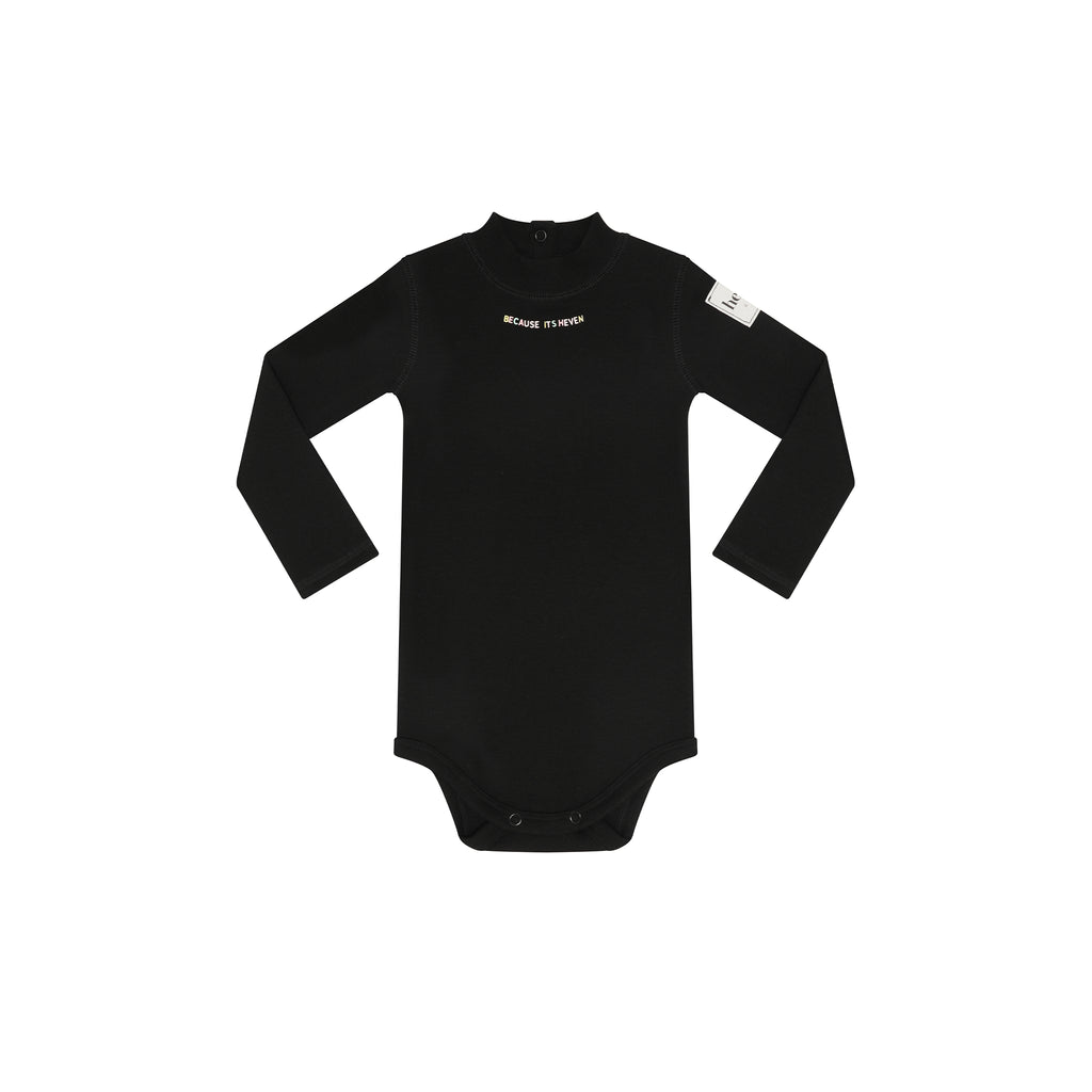 Heven Because It's Heven Turtleneck Onesie - Black (H82)