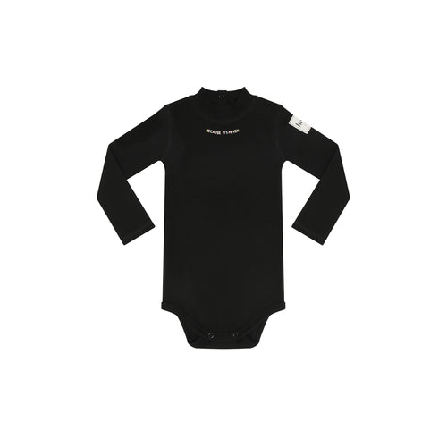 Heven Because It's Heven Turtleneck Onesie - Black (H82)