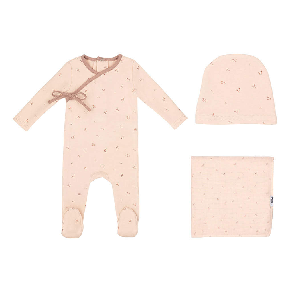 Mini Label Girls Printed Floral Layette Set