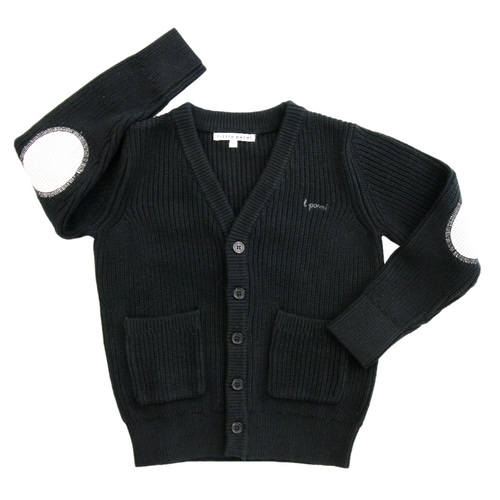 Little Parni Boys Patch Cardigan (K562) - Black
