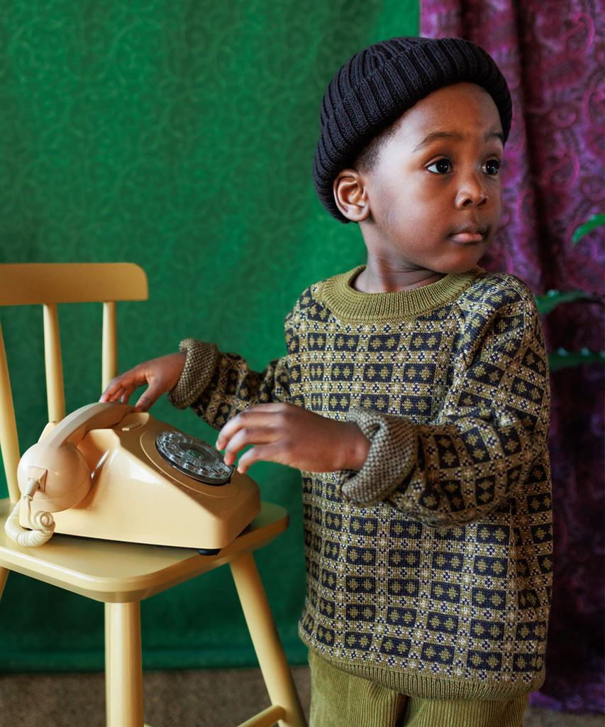 Mabli Brae Wool Knit Pullover - Golden Olive