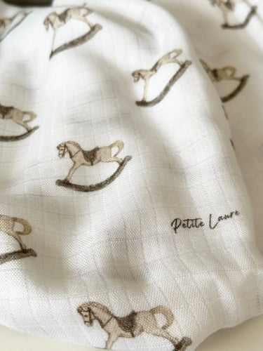 Petite Laure Baby Swaddle Rocking Horse - Beige