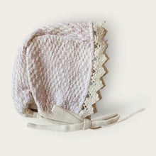 Load image into Gallery viewer, Bebe Organic Crochet Bonnet - Rose