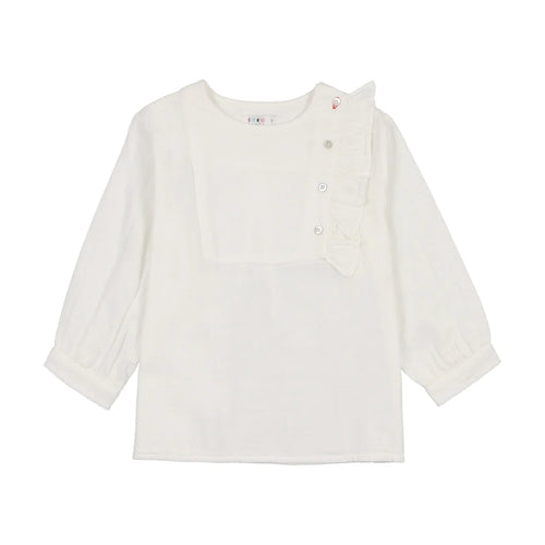Coco Blanc Ruffle Blouse