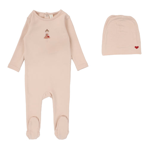 Lilette Doll Footie & Beanie - Pink