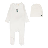Lilette Doll Footie & Beanie - Winter White