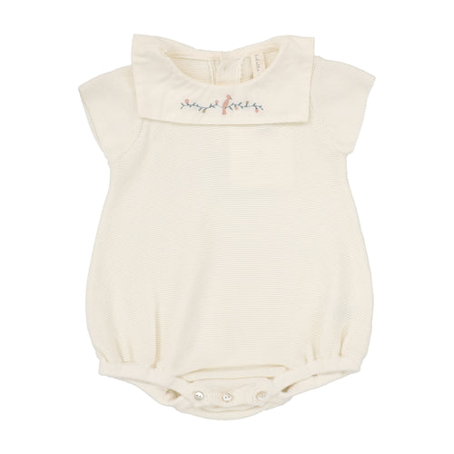 Lilette Knit Collar Romper - Cream (Girls)