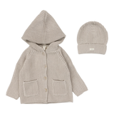 Lilette Classic Chunky Cardigan Set - Natural/Taupe