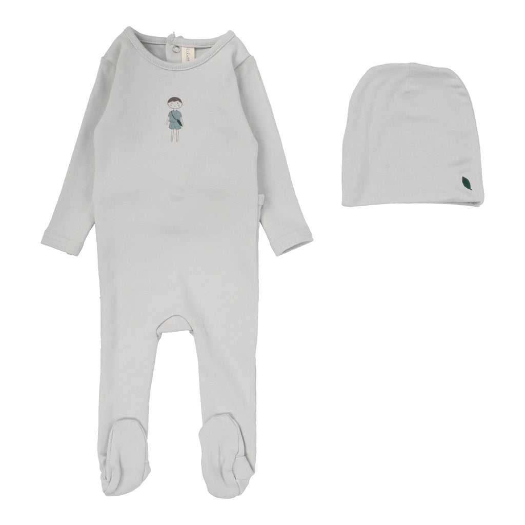 Lilette Doll Footie & Beanie - Seafoam