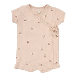 Lilette Scattered Cherry Romper - Pale Peach Base