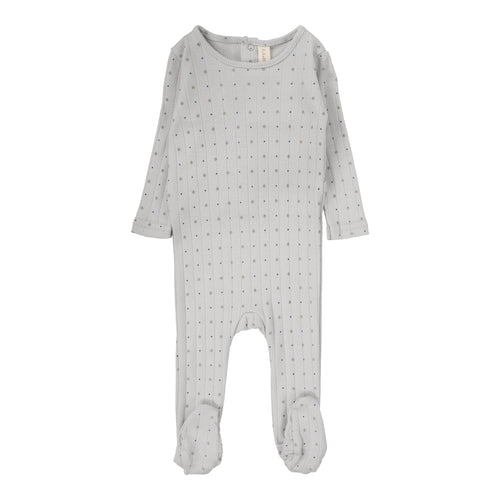 Lilette Linear Printed Footie - Light Blue