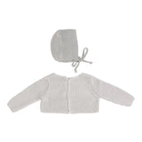 Lilette Chunky Knit Shrug and Bonnet - Light Blue