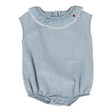 Lil Legs - Girls Fringe Romper - Light Wash