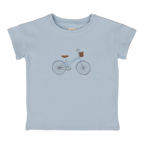 Lil Legs Bike Boys Tee - Light Blue