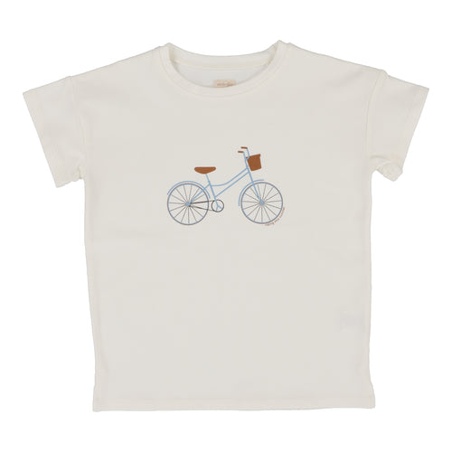 Lil Legs Bike Boys Tee - White