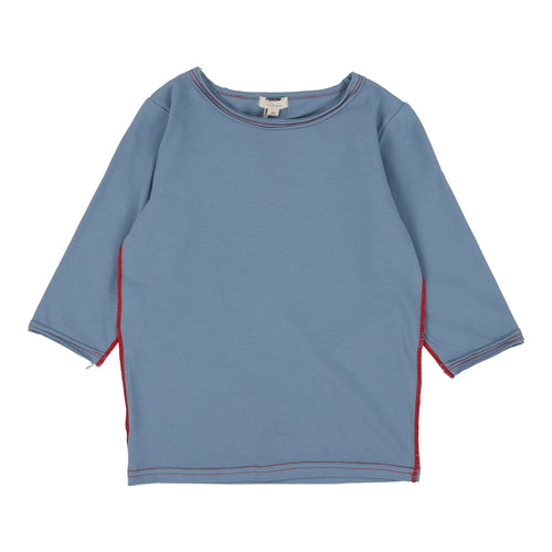 Lil Legs Basic Girl Tee 3/4 Sleeve - Blue