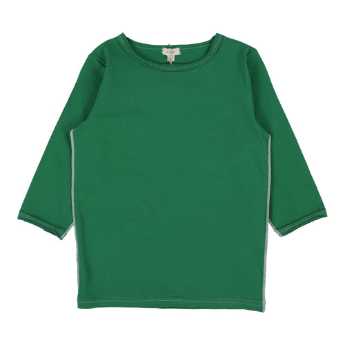 Lil Legs Basic Girl Tee 3/4 Sleeve - Green
